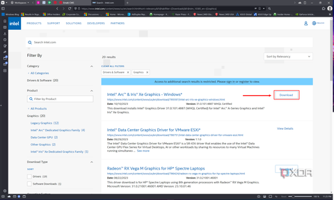مراحل کار آپدیت کارت گرافیک intel