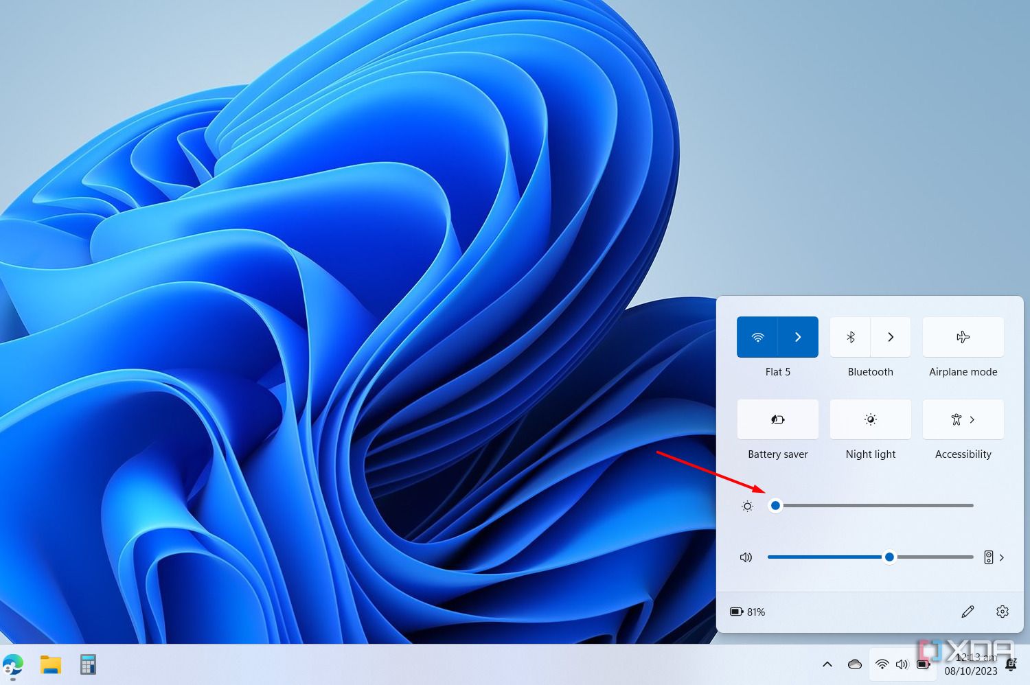 How to change brightness on Windows 11