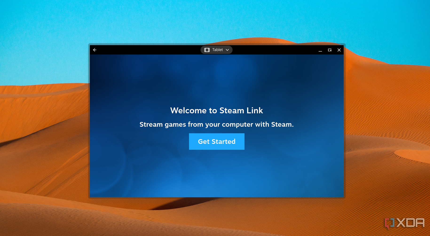 Steam Link running on a Chromebook
