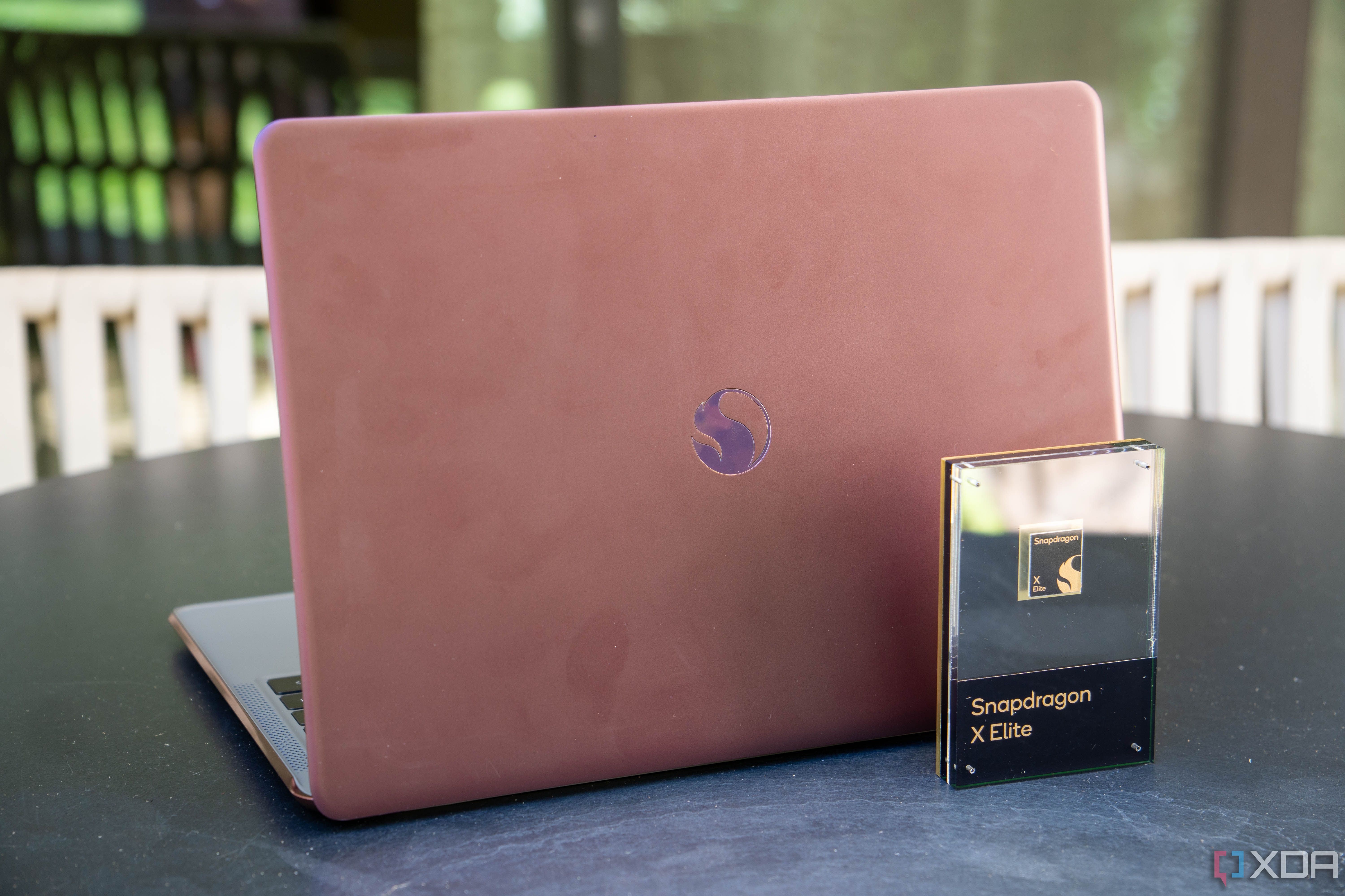 A Snapdragon X Elite branded laptop.