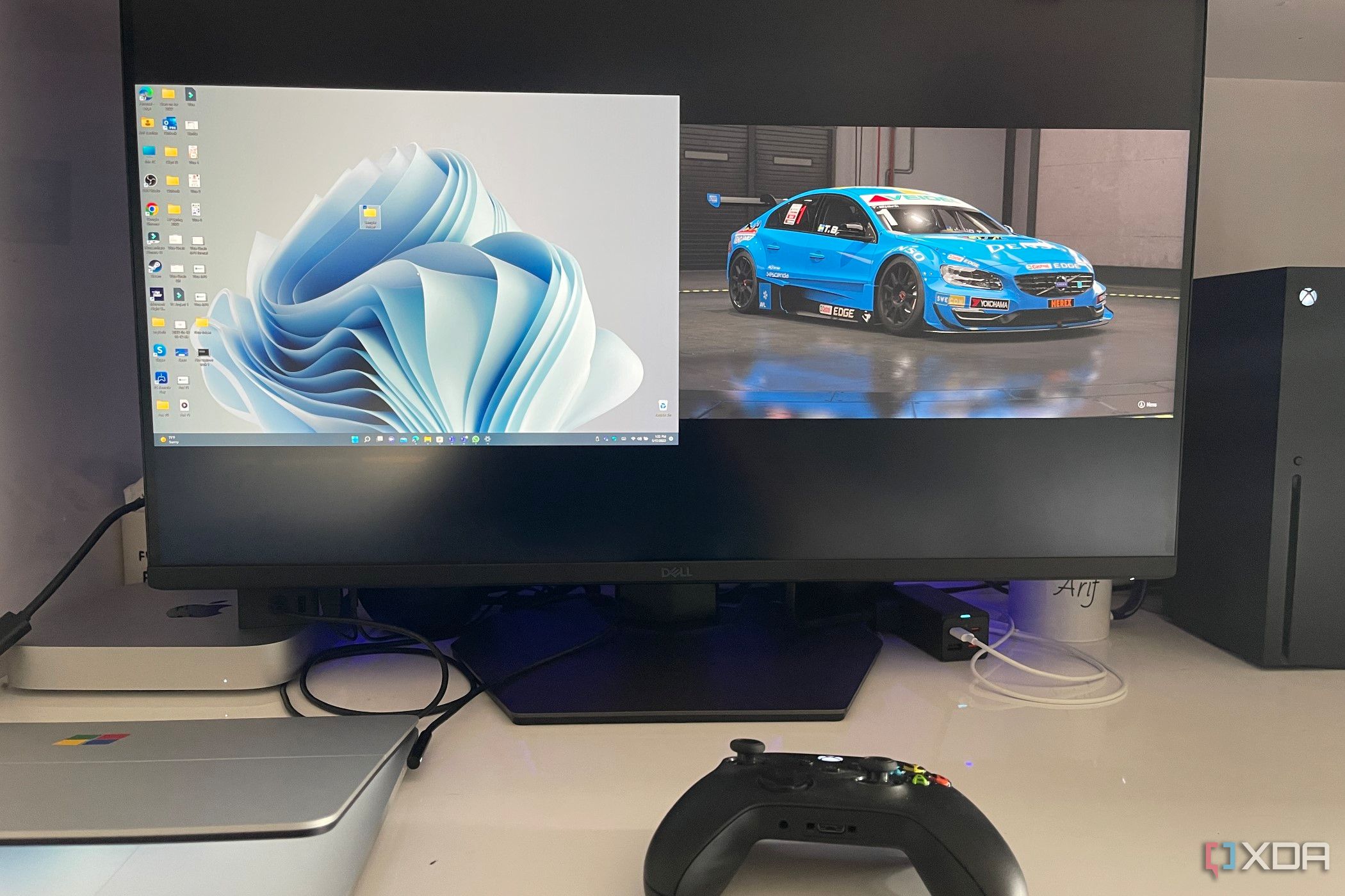 Multitarea en el monitor para juegos Dell 4K UHD 4K