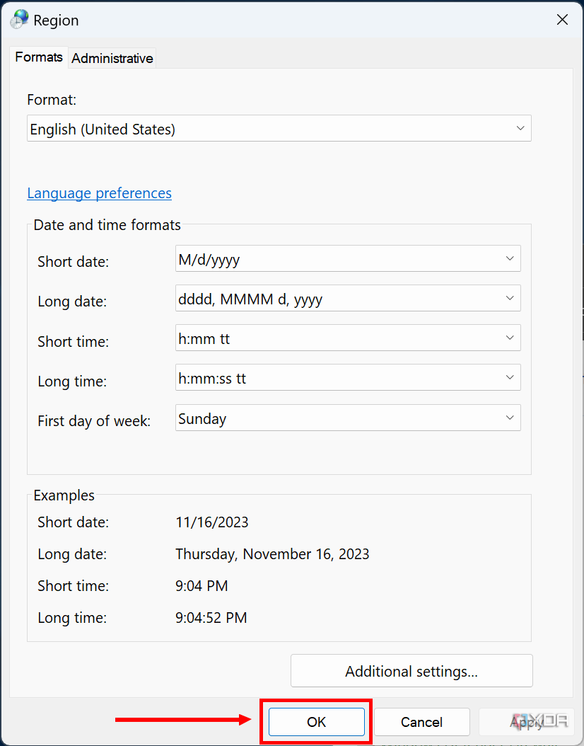 How to change the date format on Windows 11