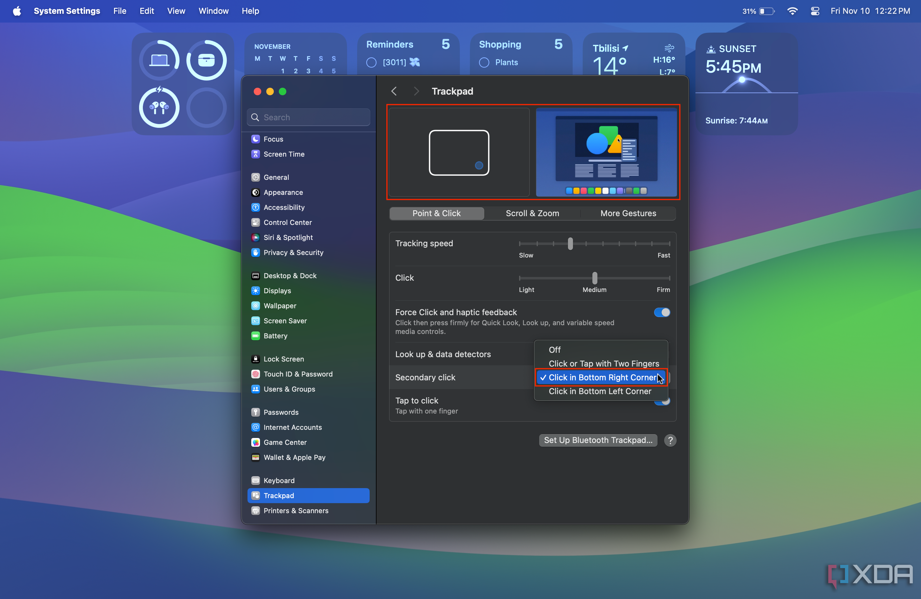 click in bottom right corner for a right click option