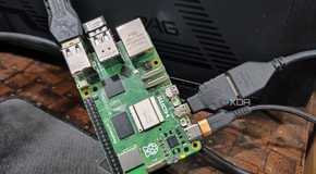 A lifestyle image of the Raspberry Pi 5