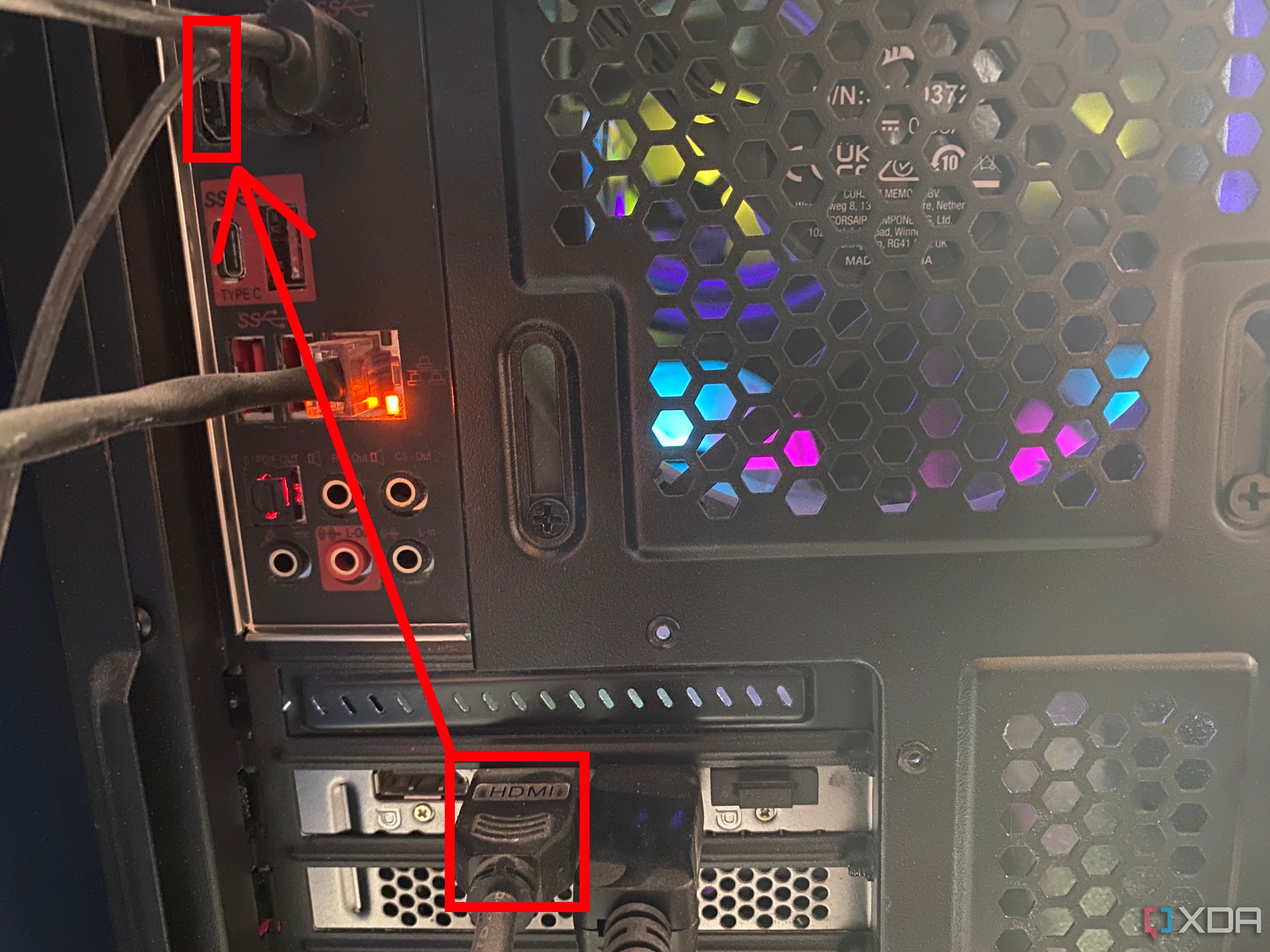 Move HDMI from GPU to motherboard connector
