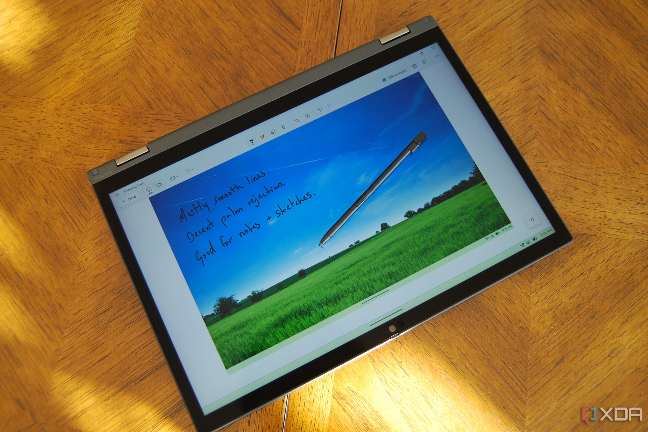 Lenovo ThinkPad L13 Yoga (Gen 4) in tablet mode with stylus