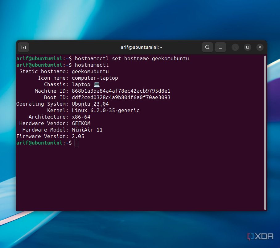 Cambiar el nombre de host en Ubuntu con la terminal