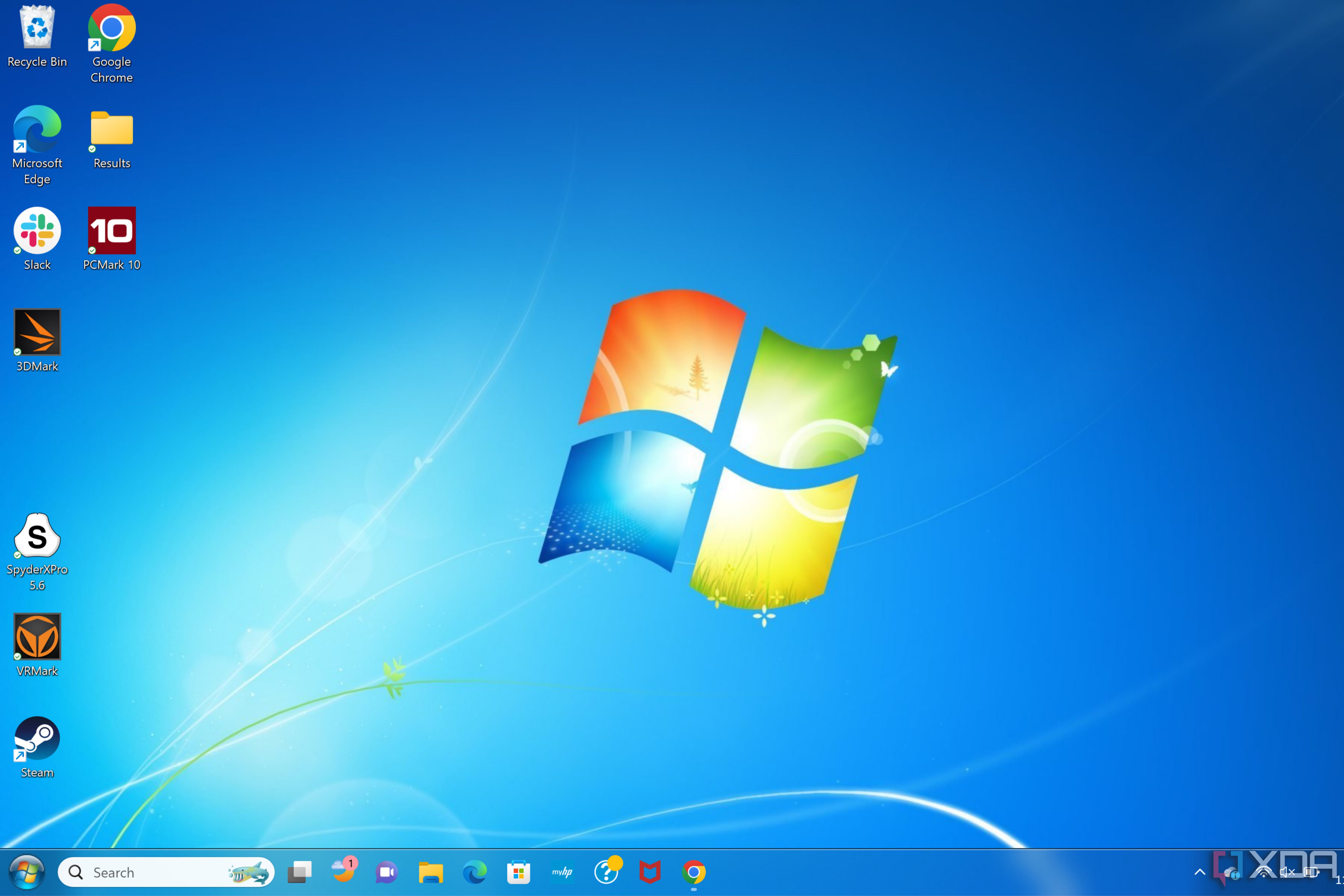 A Windows 7 skin on a Windows 11 laptop.