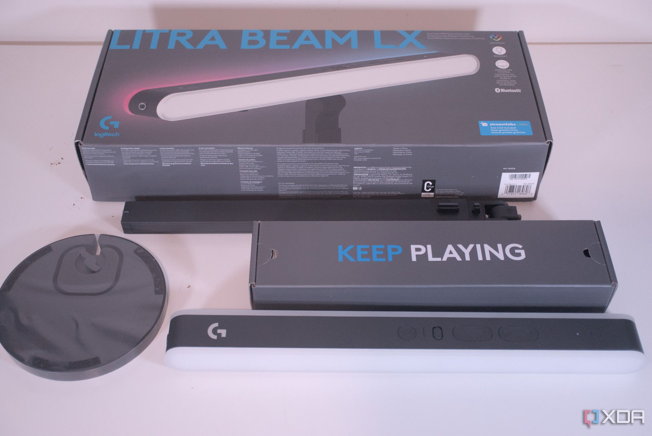 Embalaje de Logitech Litra Beam XL