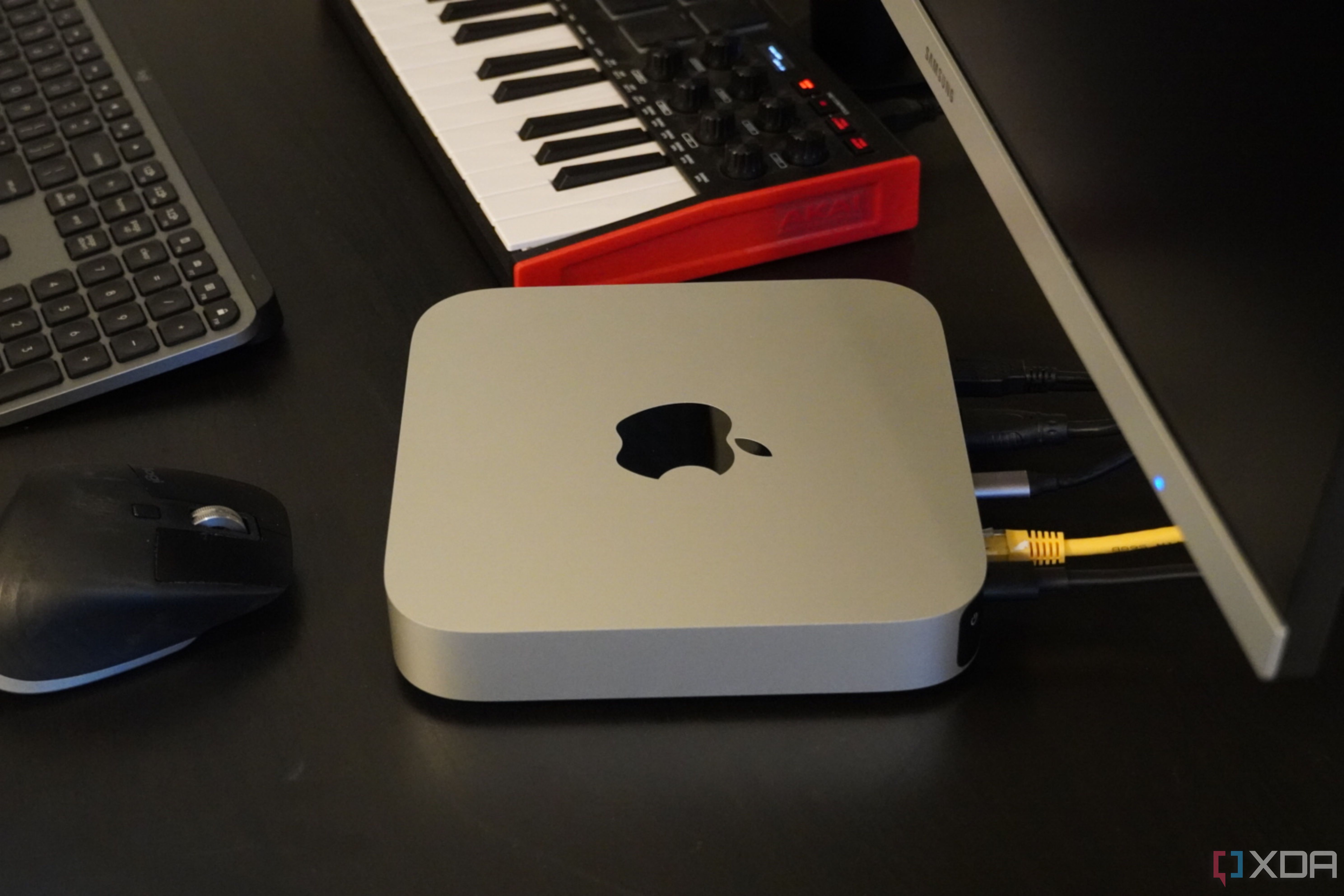 A side view of the Mac Mini.