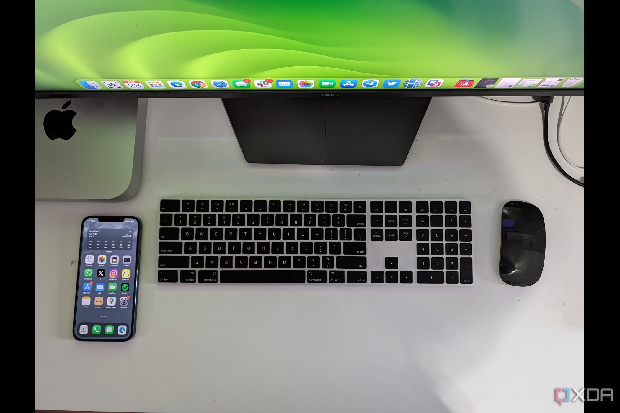 Mac mini con monitor y teclado