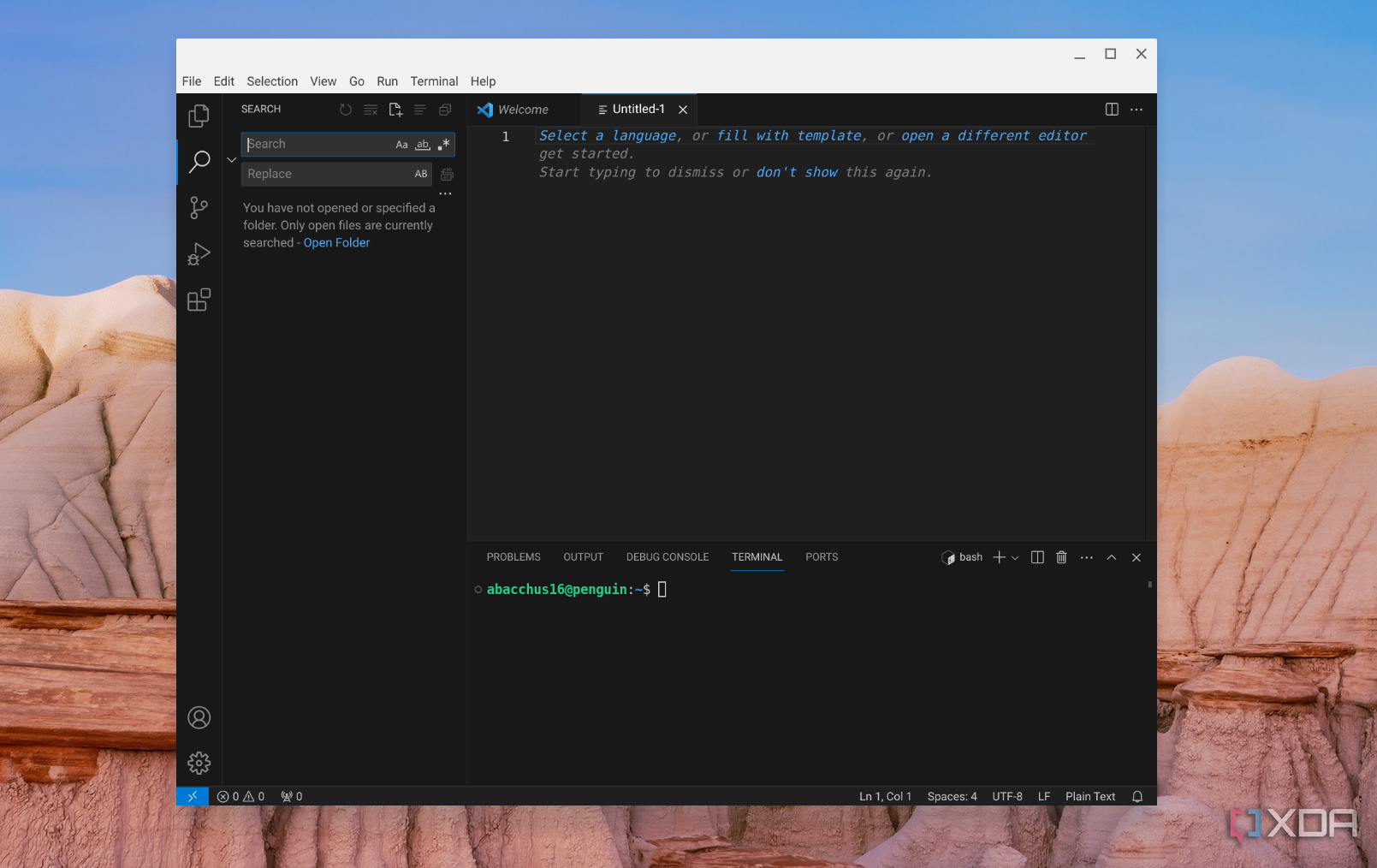 Visual Studio Code User Interface