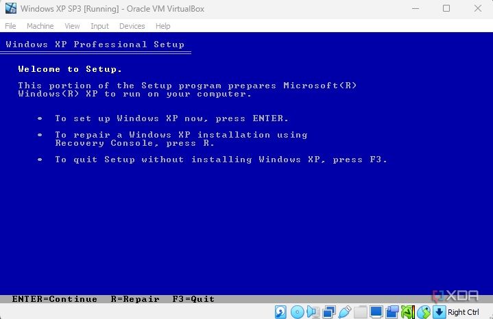 Comenzar la instalación de Windows XP