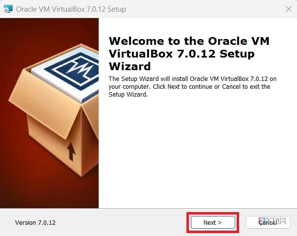 Comenzar la instalación de VirtualBox en Windows 11