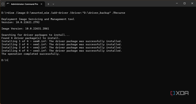 How to back up drivers and integrate them in a Windows ISO