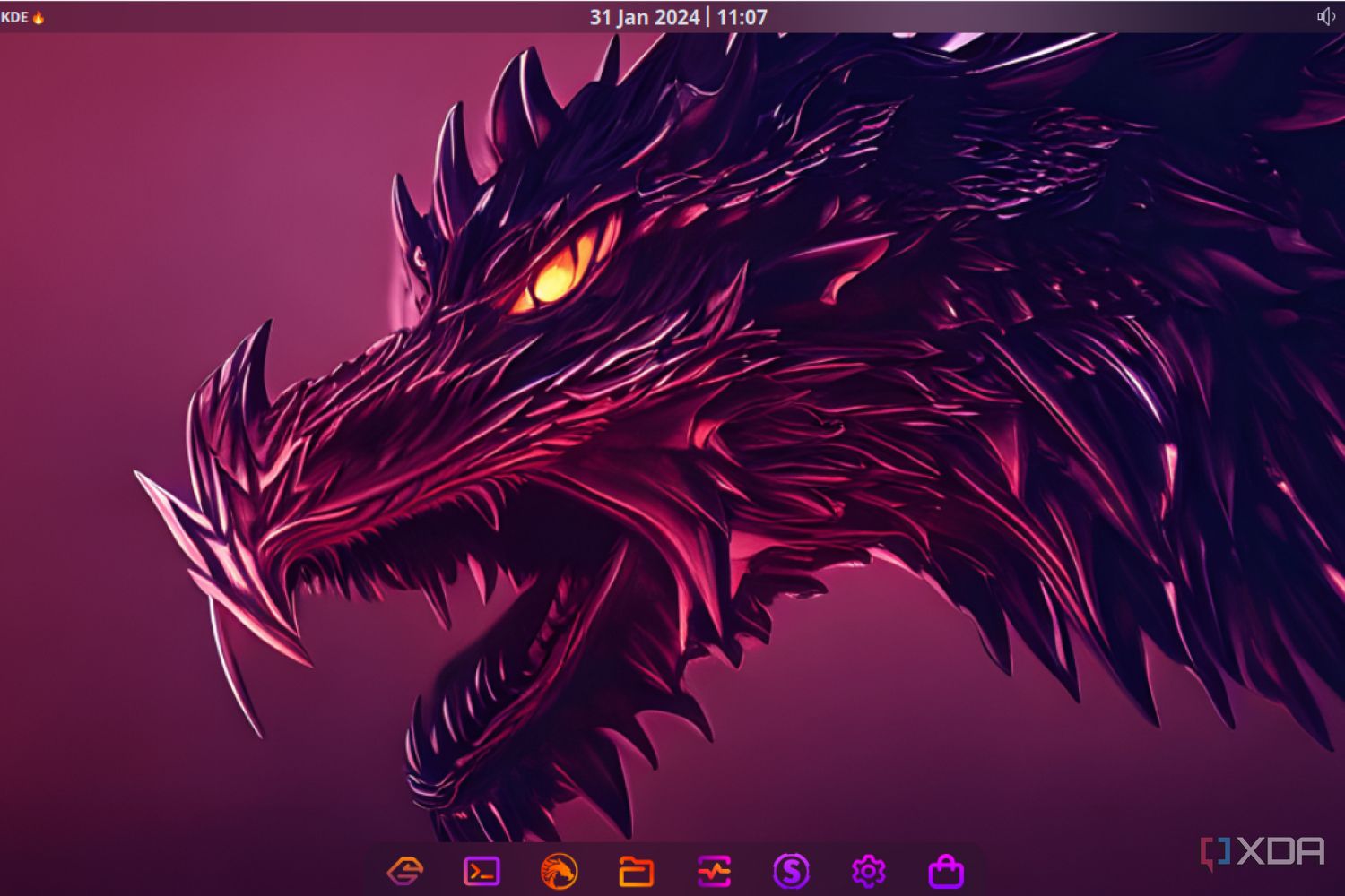 Uma captura de tela do Garuda Linux
