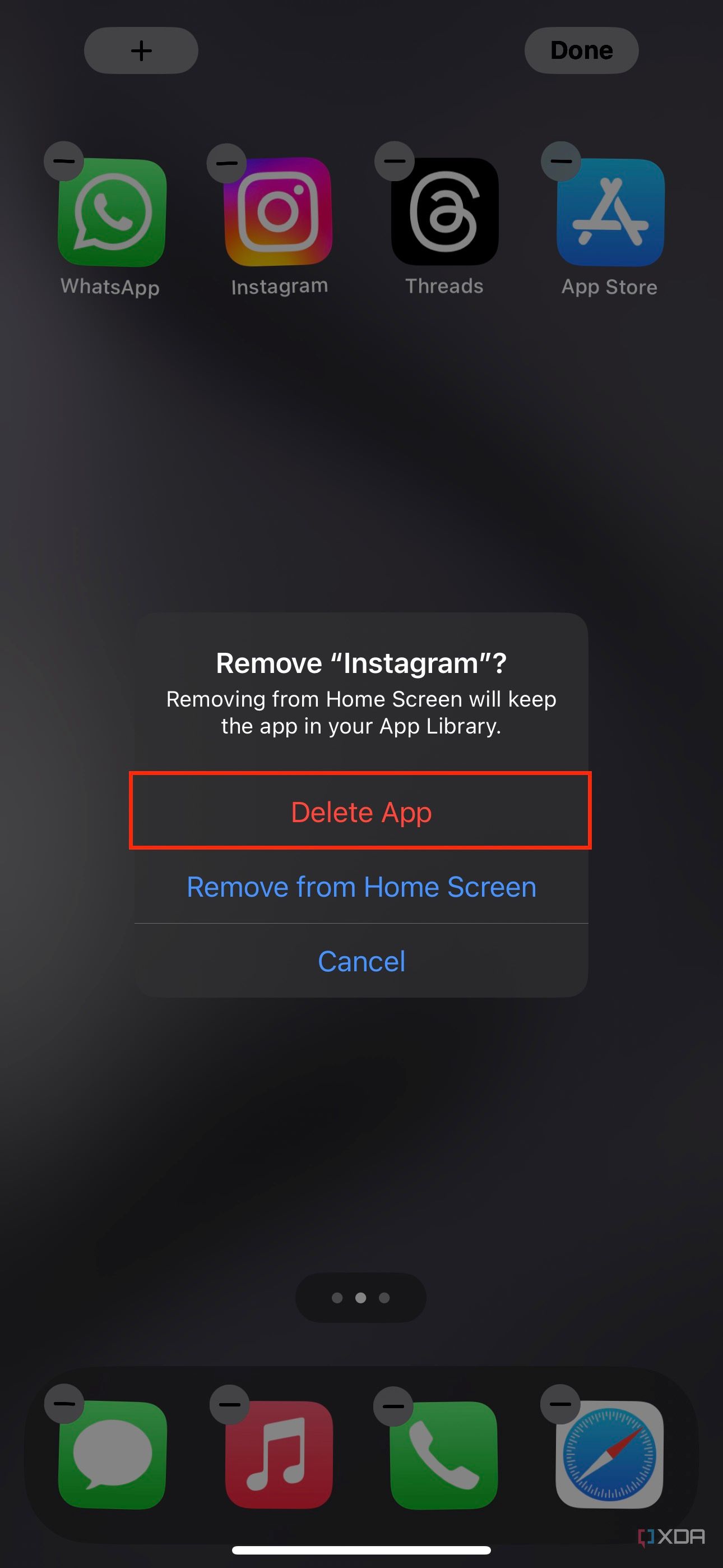 How to uninstall an app on iPhone