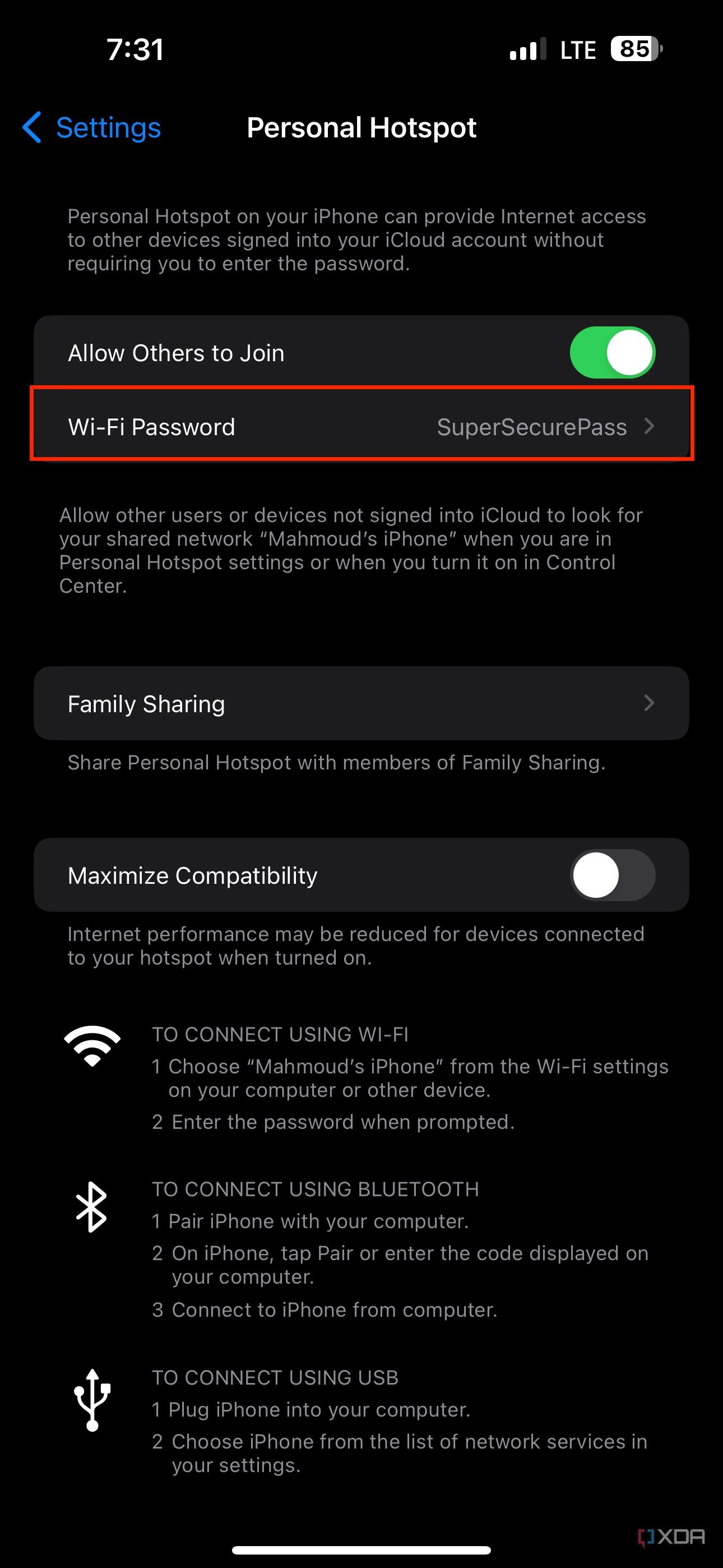 How to use your iPhone as a hotspot