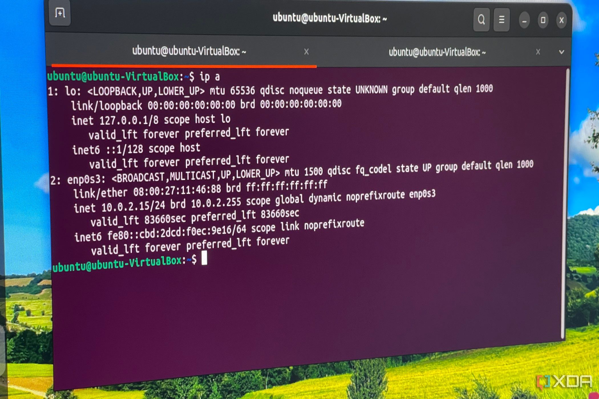 IP address Ubuntu