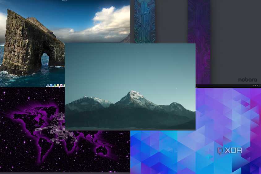 An image of EndeavourOS, Elementary OS, NixOS, Nobara, and Q4OS