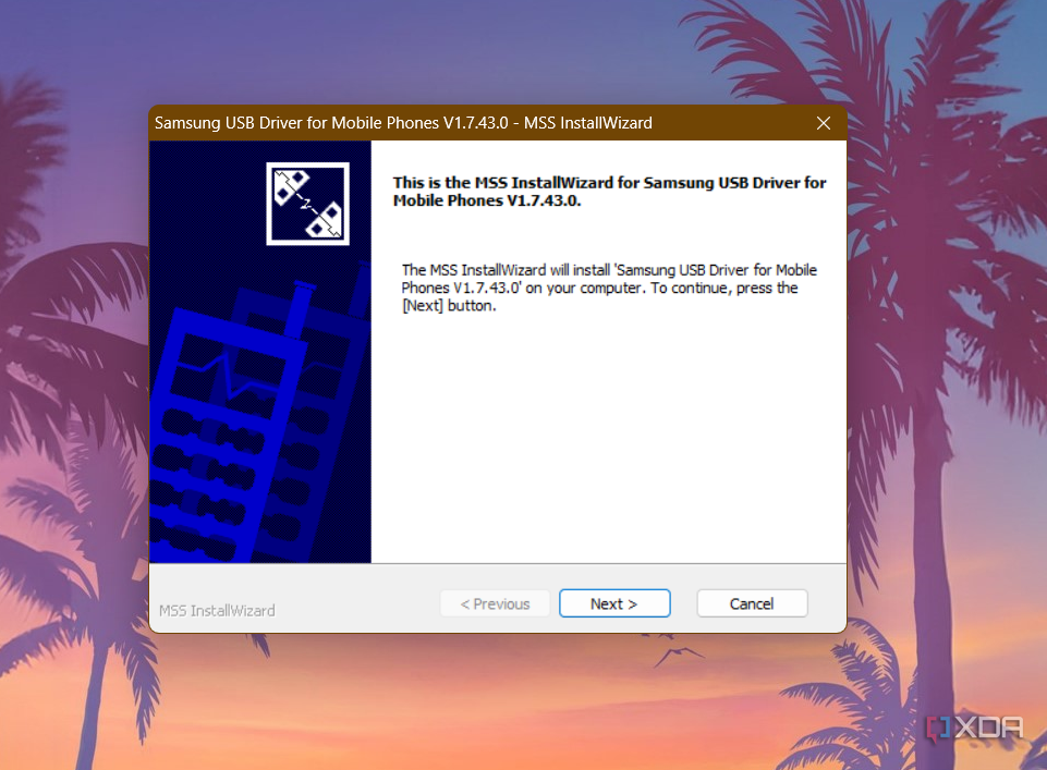 Samsung USB driver installer under Windows