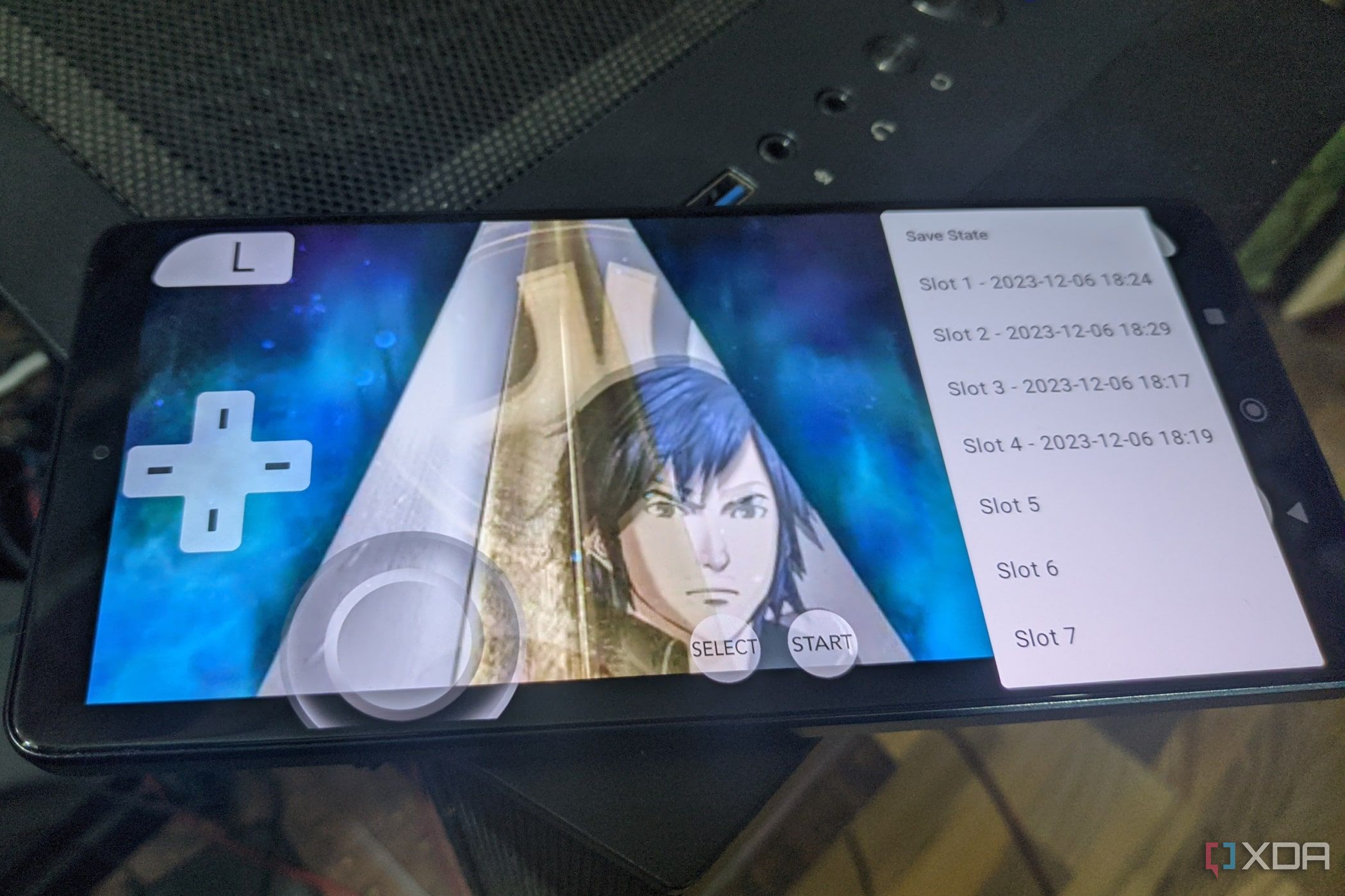 Una imagen de un Poco F5 ejecutando Fire Emblem: Awakening en Citra, con la ventana de estado abierta