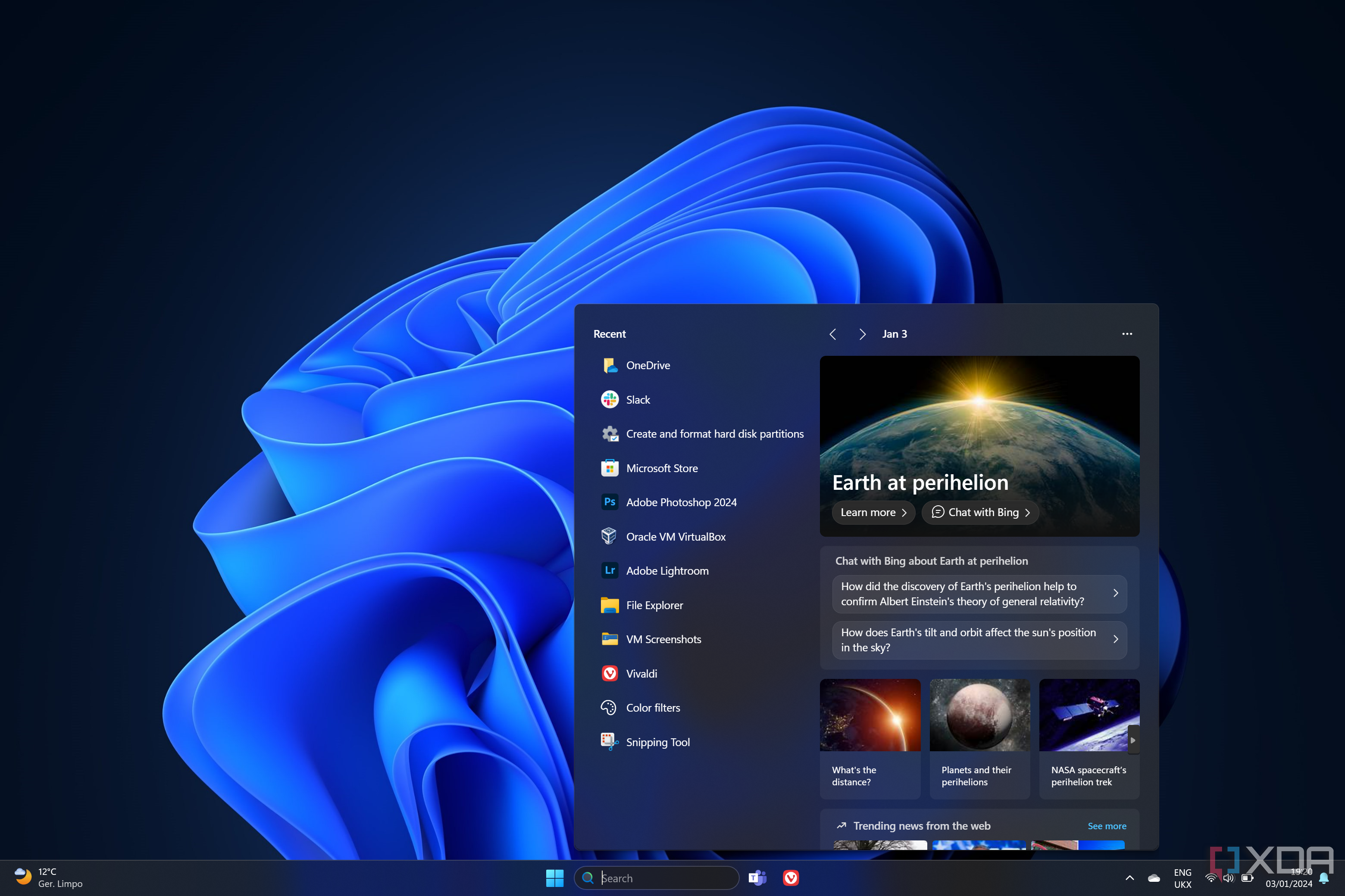 Screenshot of Windows Search on Windows 11