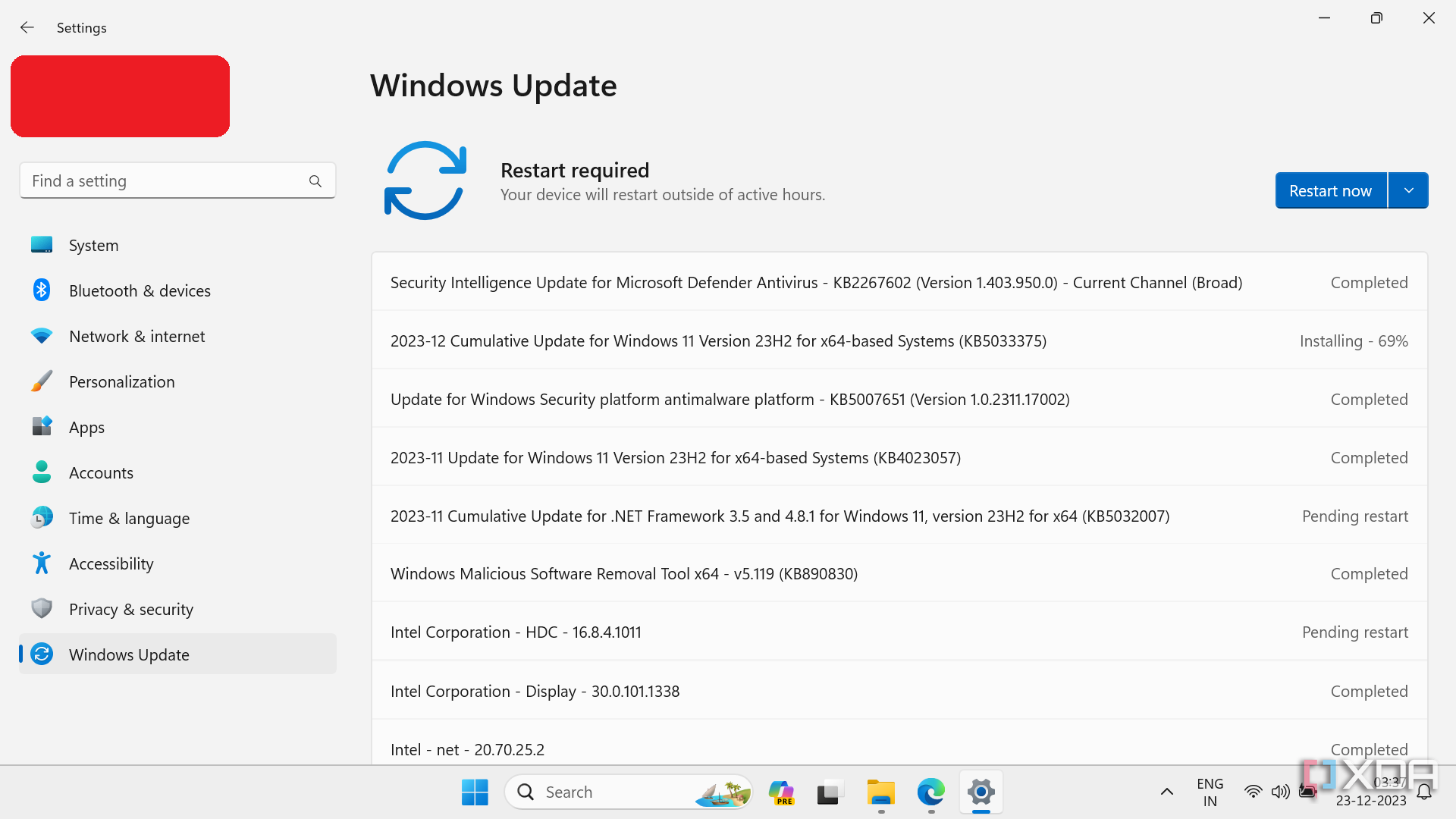 Actualización de Windows en Windows 11 SE