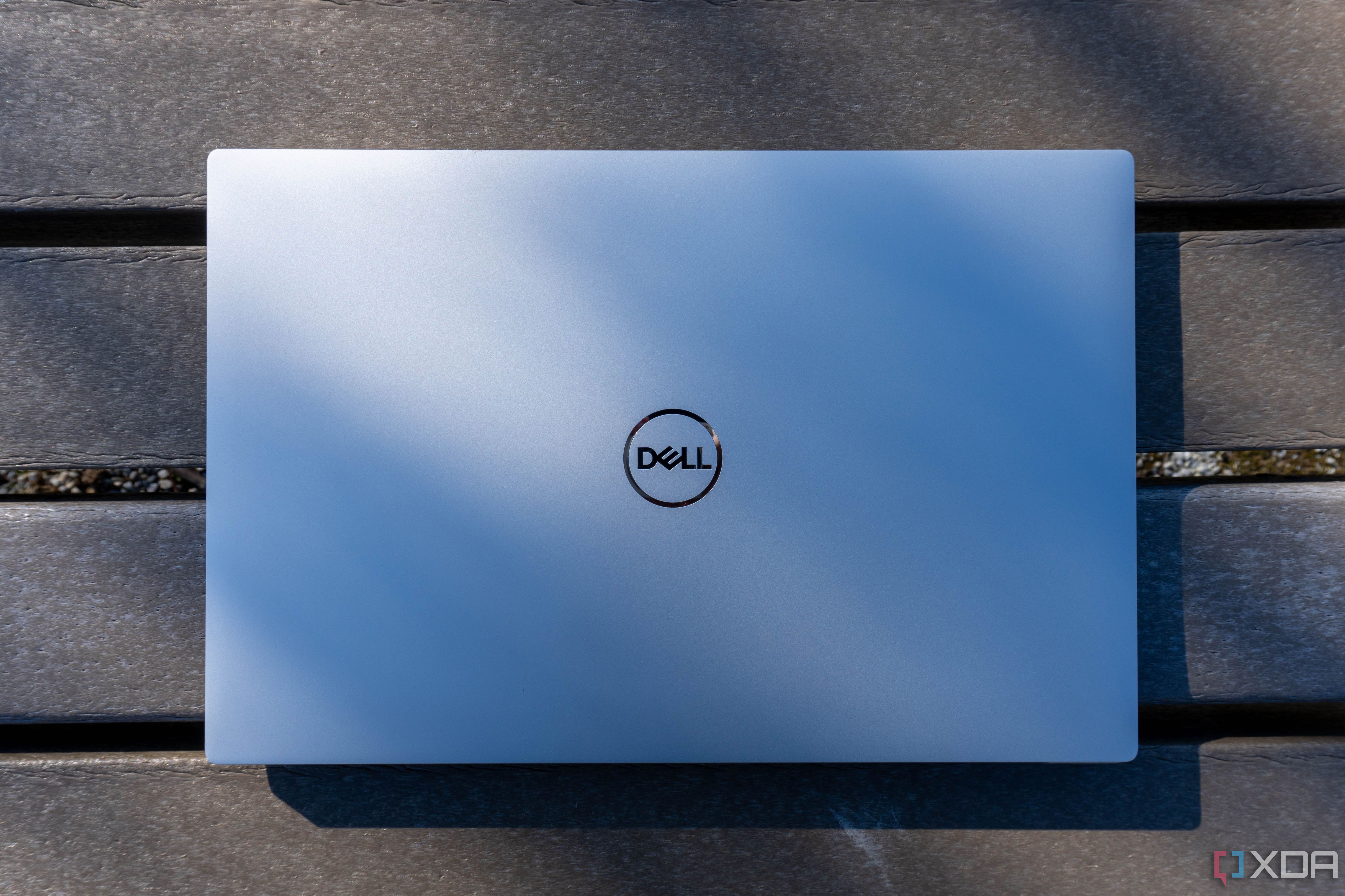 Top down view of Dell laptop