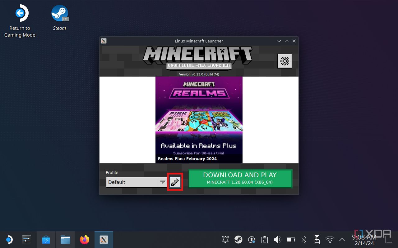 How to install Bedrock Minecraft on Steam Deck