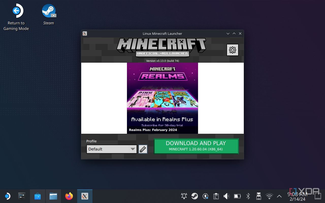 How to install Bedrock Minecraft on Steam Deck