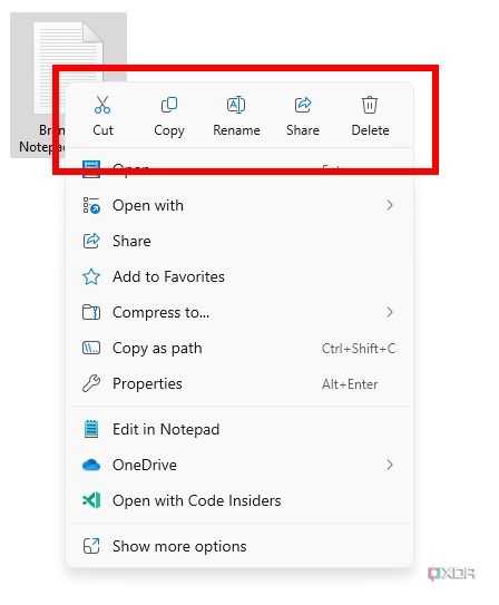 Screenshot of Windows 11 file explorer context menu with labels
