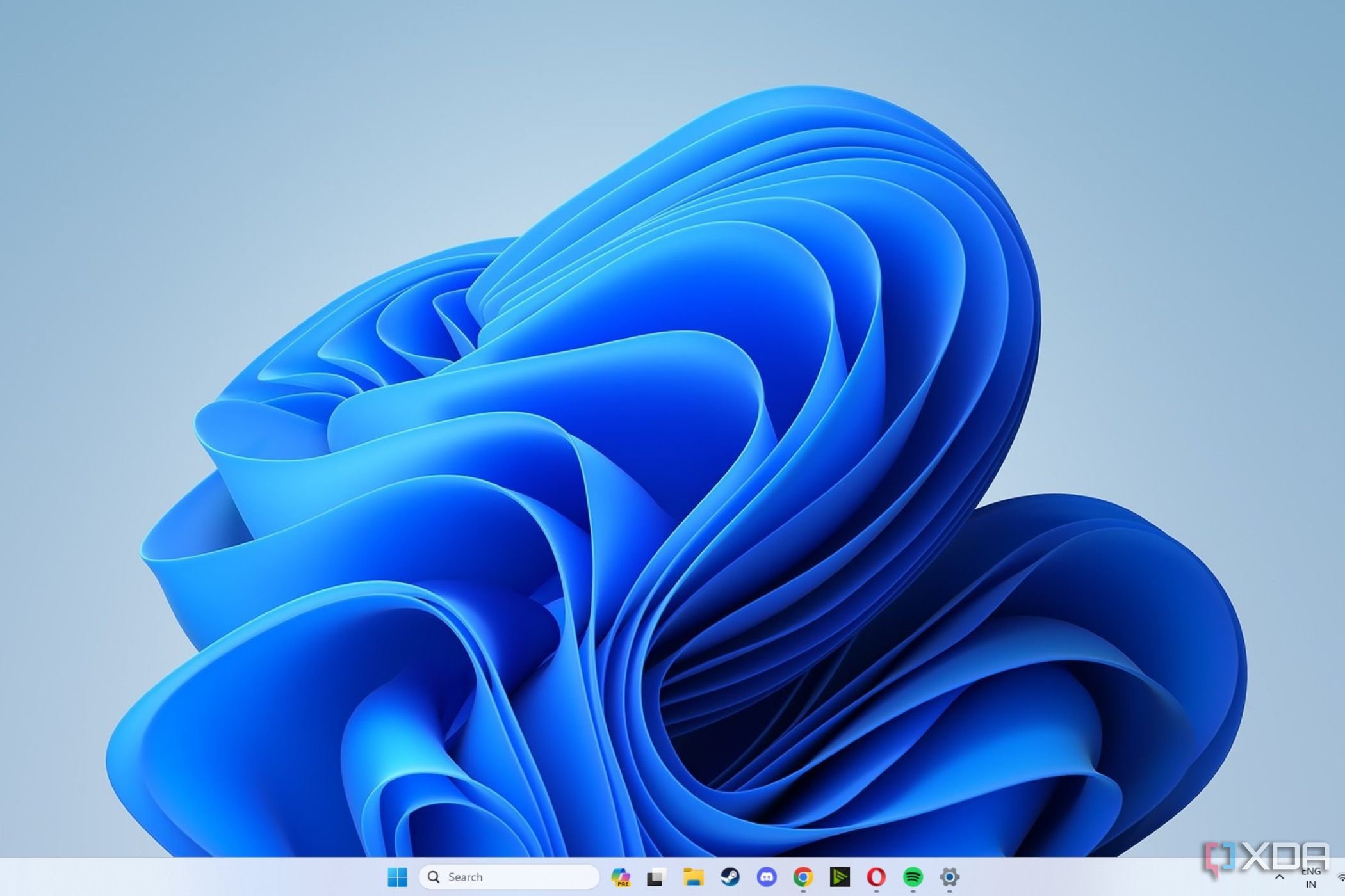 A screenshot showing the Windows 11 wallpaper.