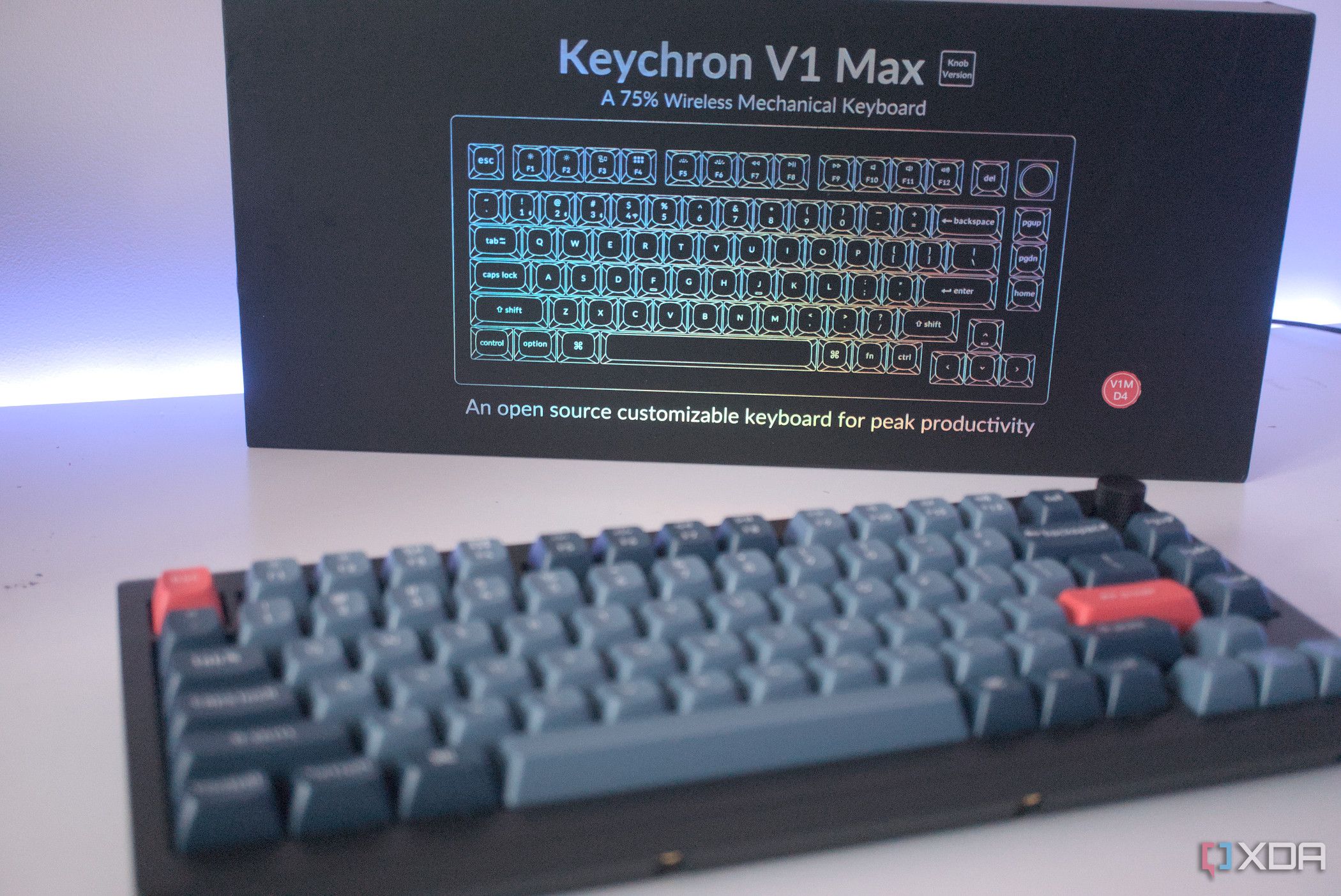 Keychron K1 Max QMK/VIA Teclado Mecânico Custom Wireless