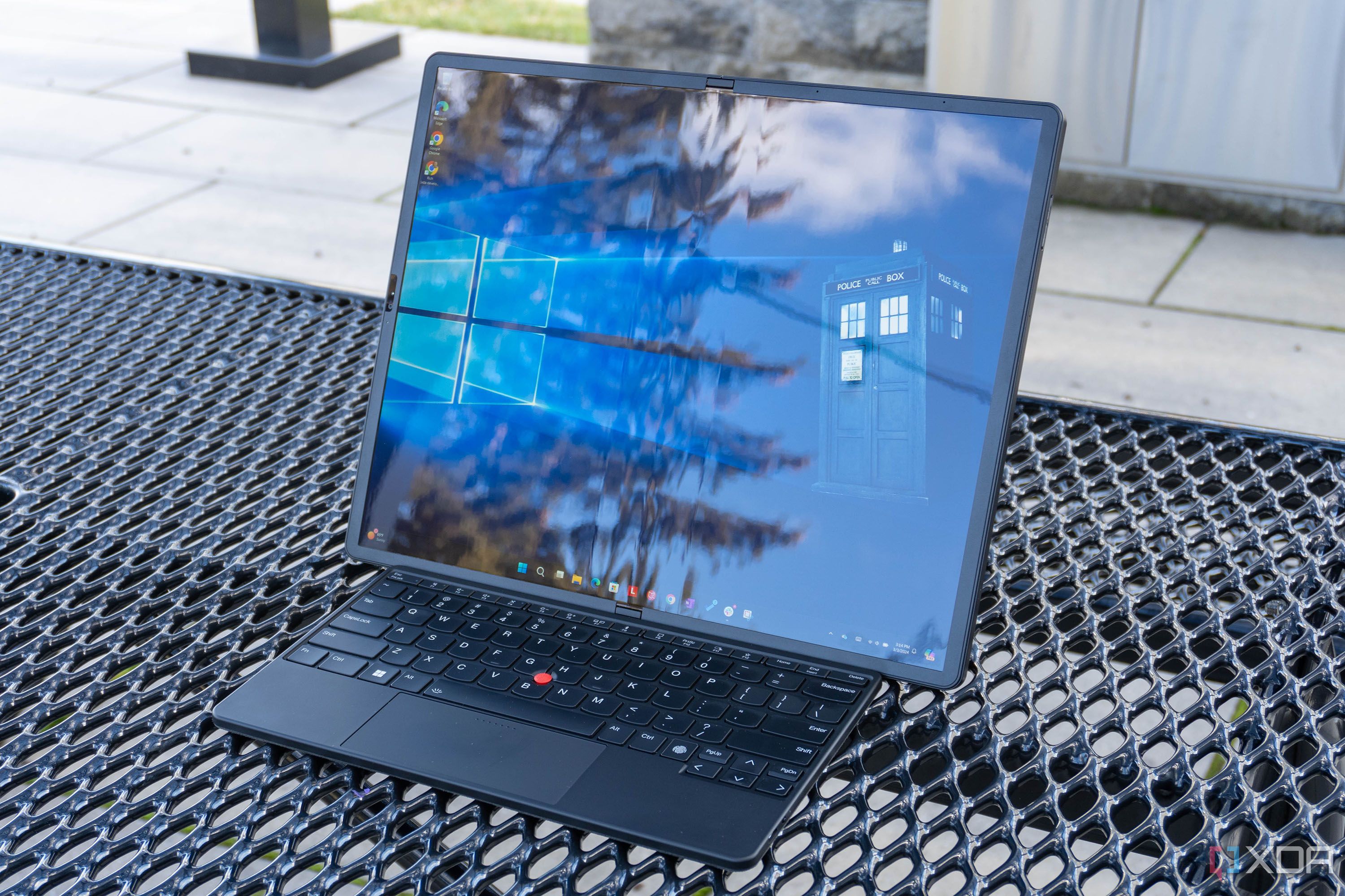 Lenovo ThinkPad X1 Fold in landscape mode