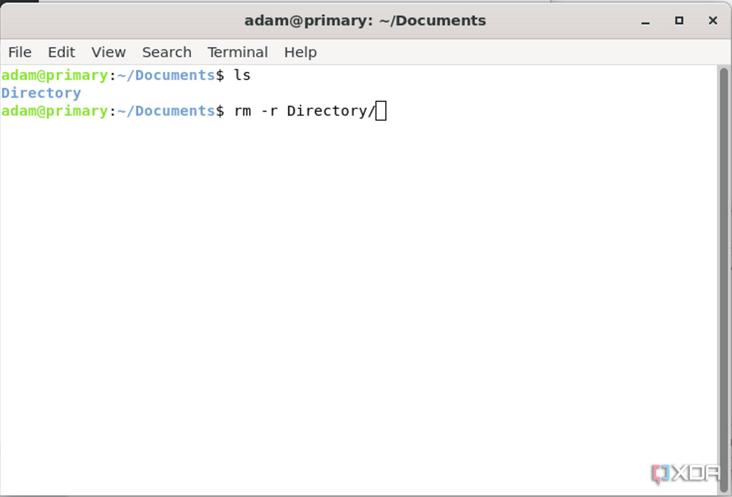 How to remove a directory on ubuntu
