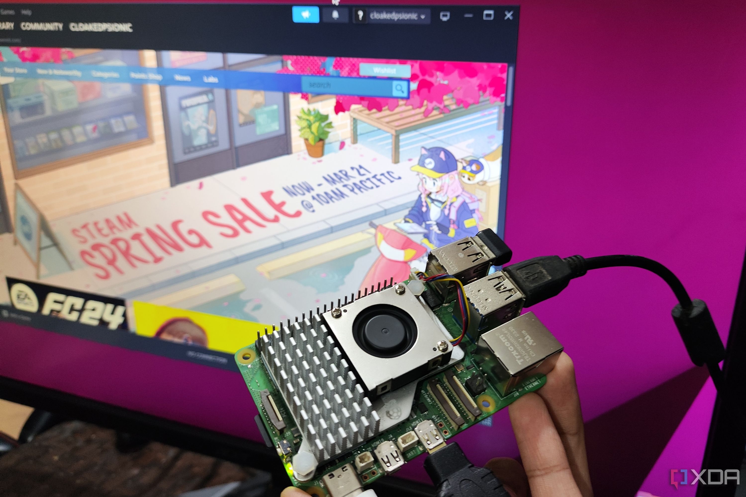 Raspberry Pi 5 работает Steam в Ubuntu