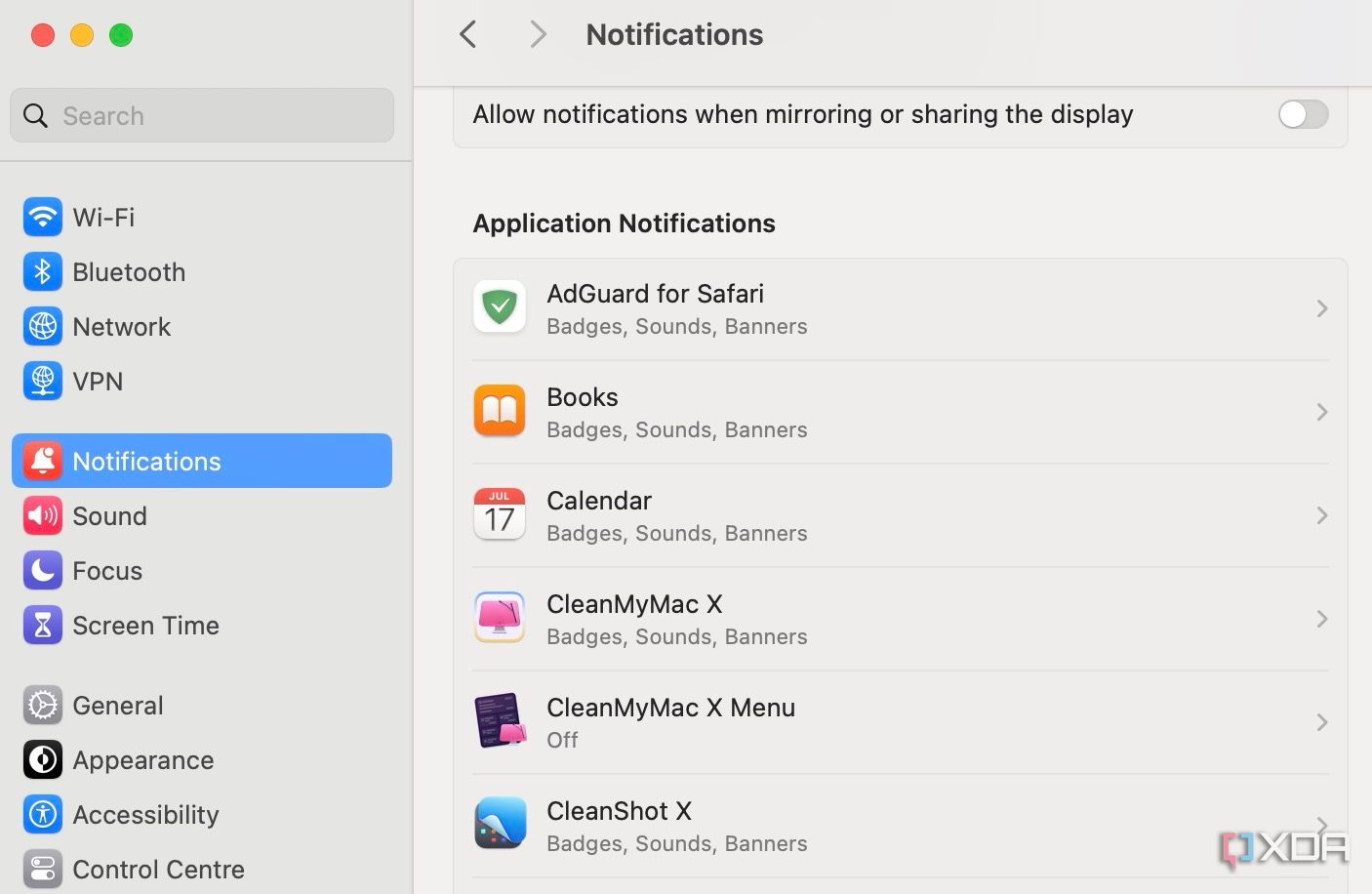 Configuración de notificaciones en Mac