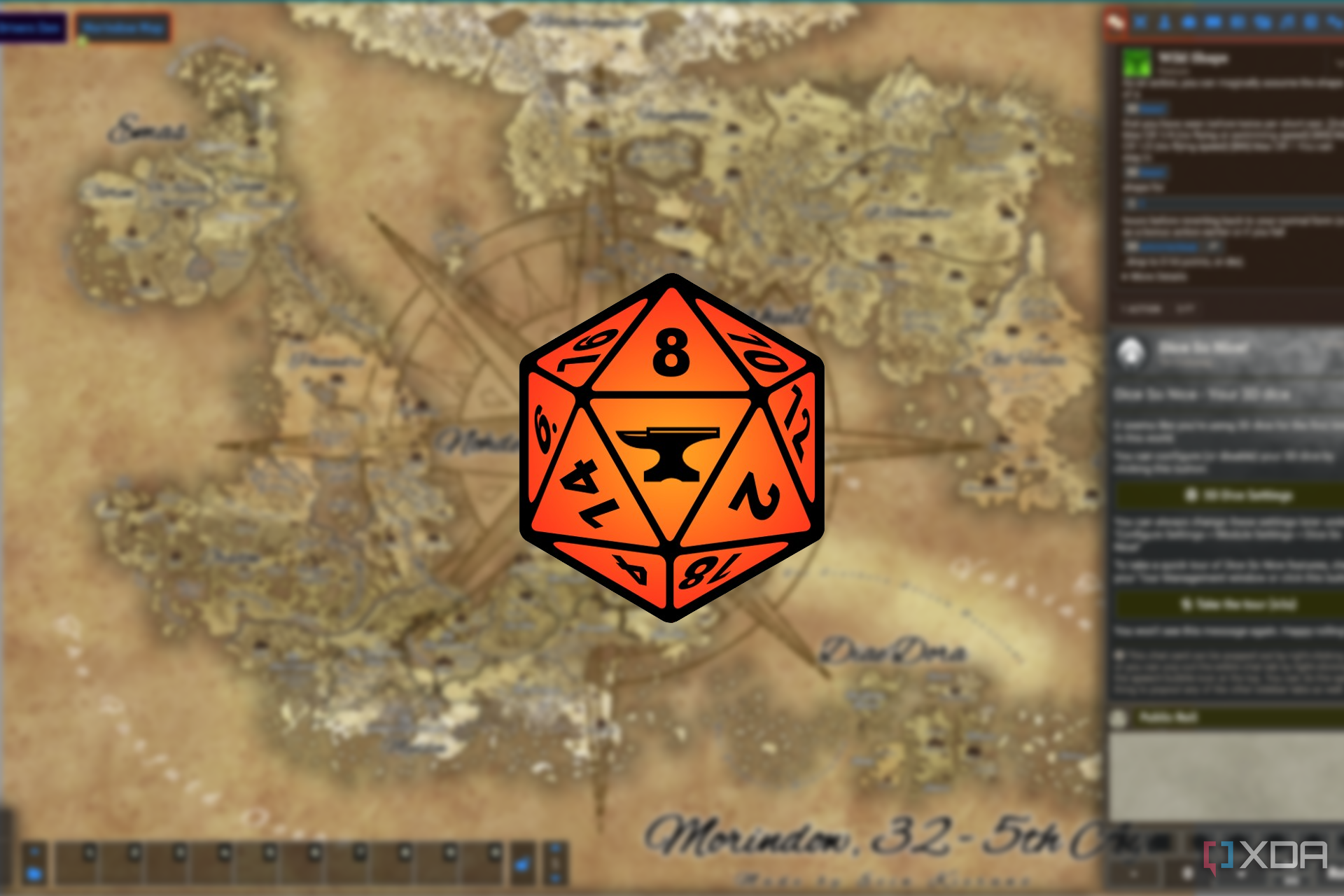 Foundry logo over a map of Morindow
