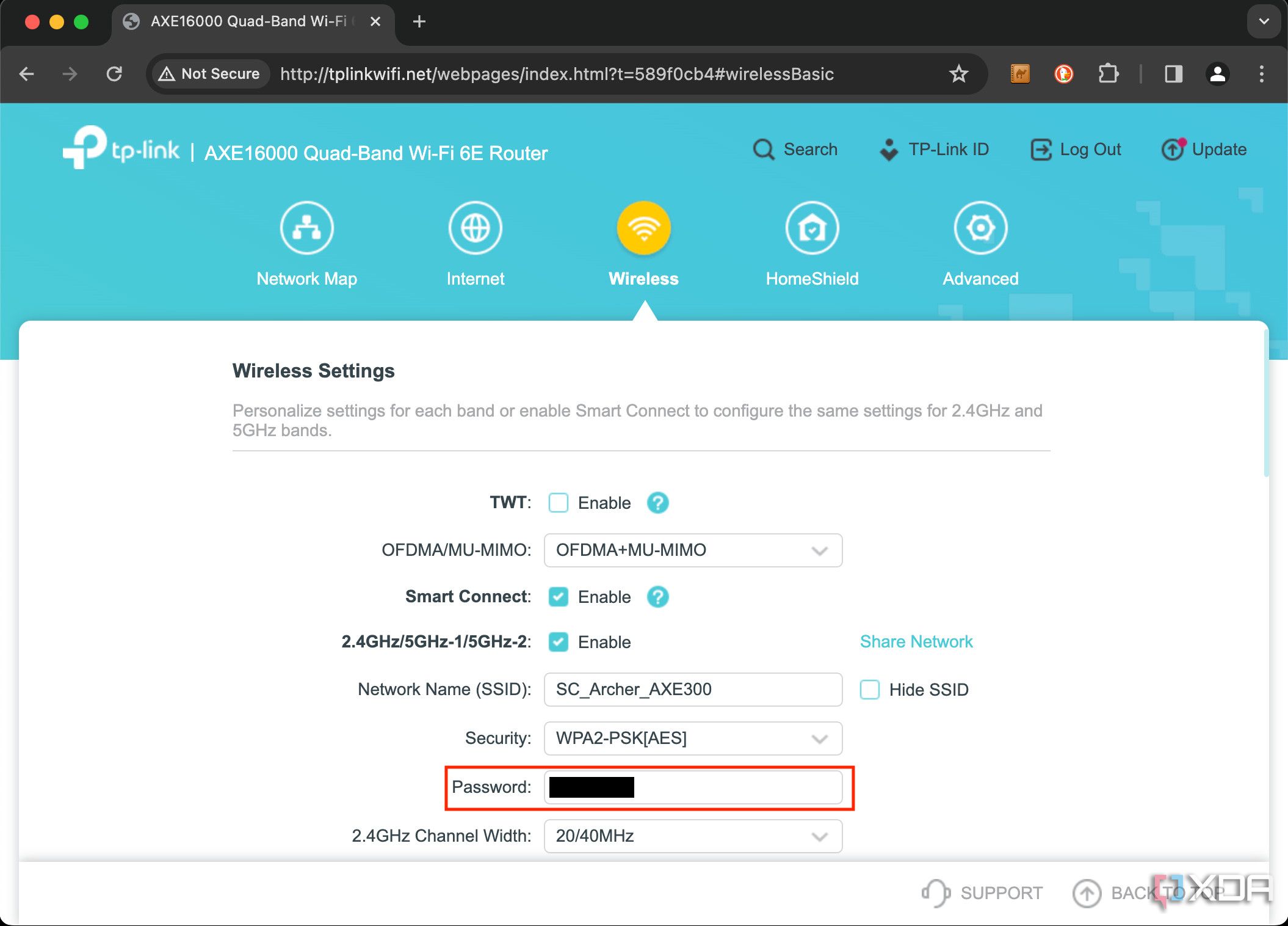 How to change a router password