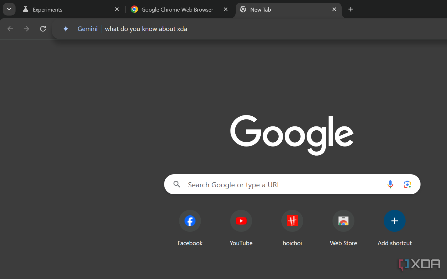 Captura de pantalla que muestra el acceso directo a Gemini en Chrome