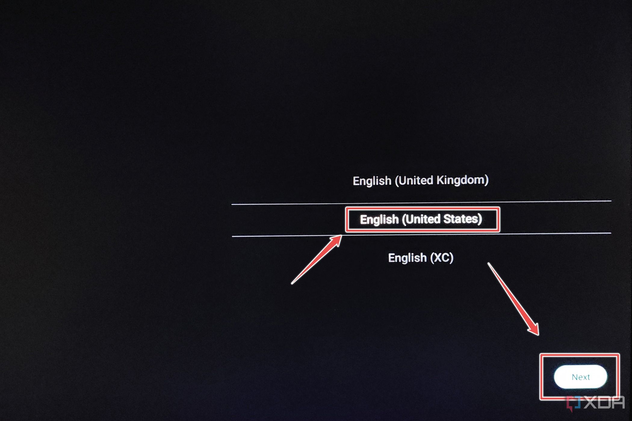 La opción de idioma dentro de LineageOS