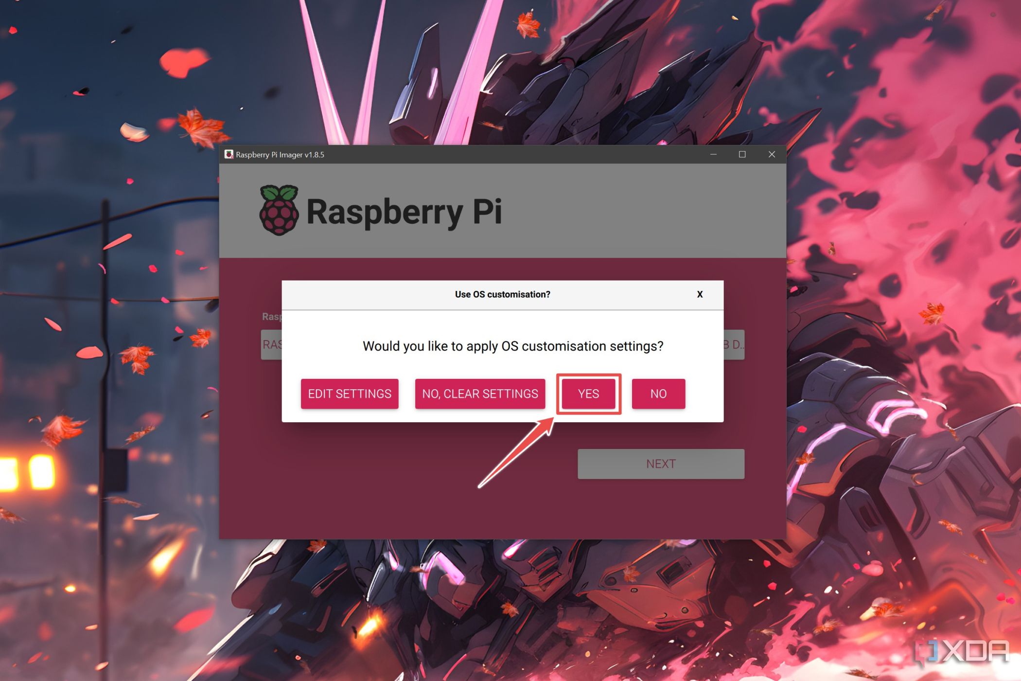 Последний шаг перед прошивкой ОС с помощью Raspberry Pi Imager