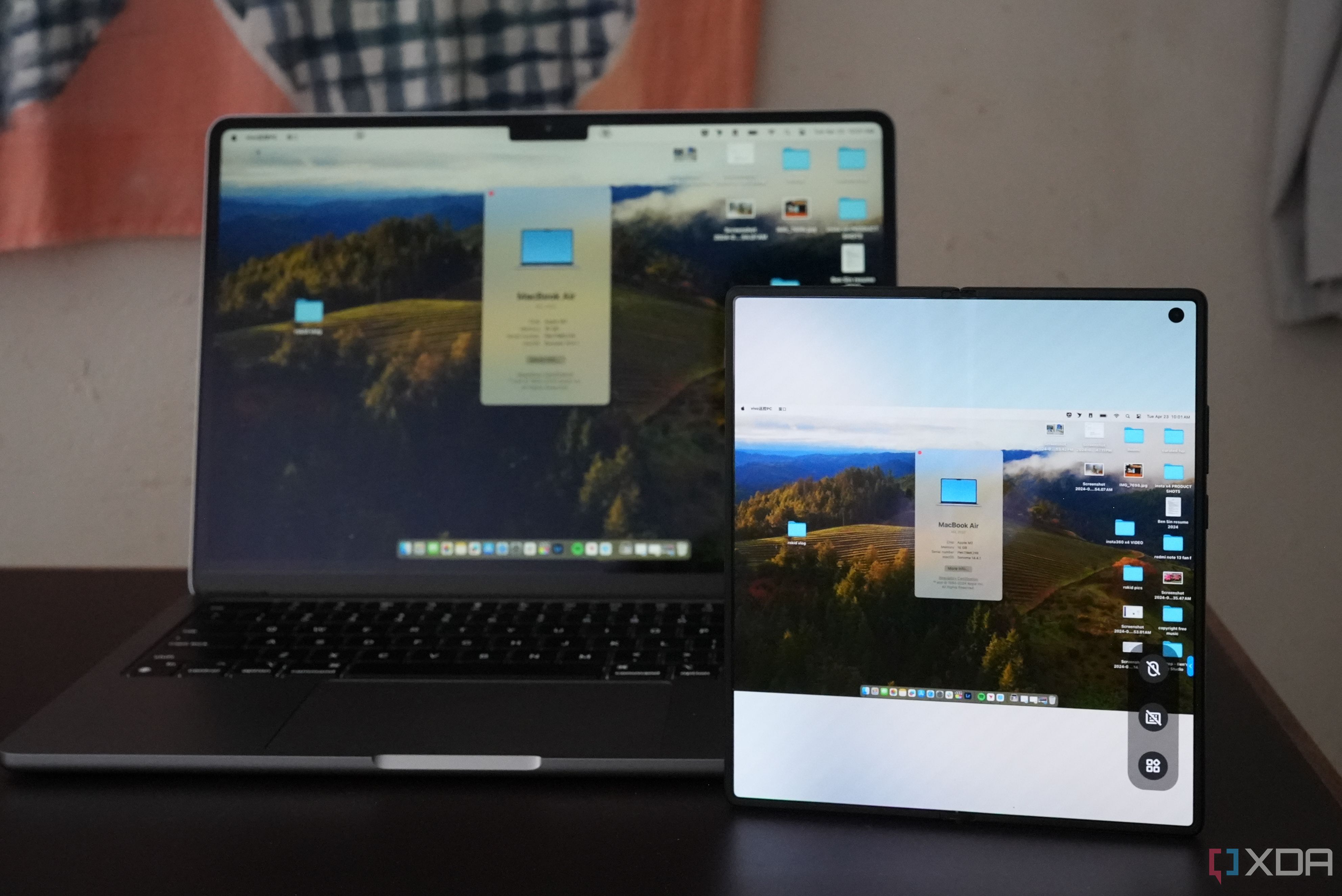 vivo  xfold 3 pro подключен к MacBook 