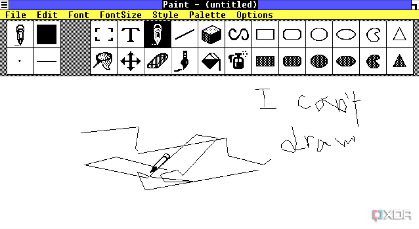 Captura de pantalla de Paint en Windows 1.0