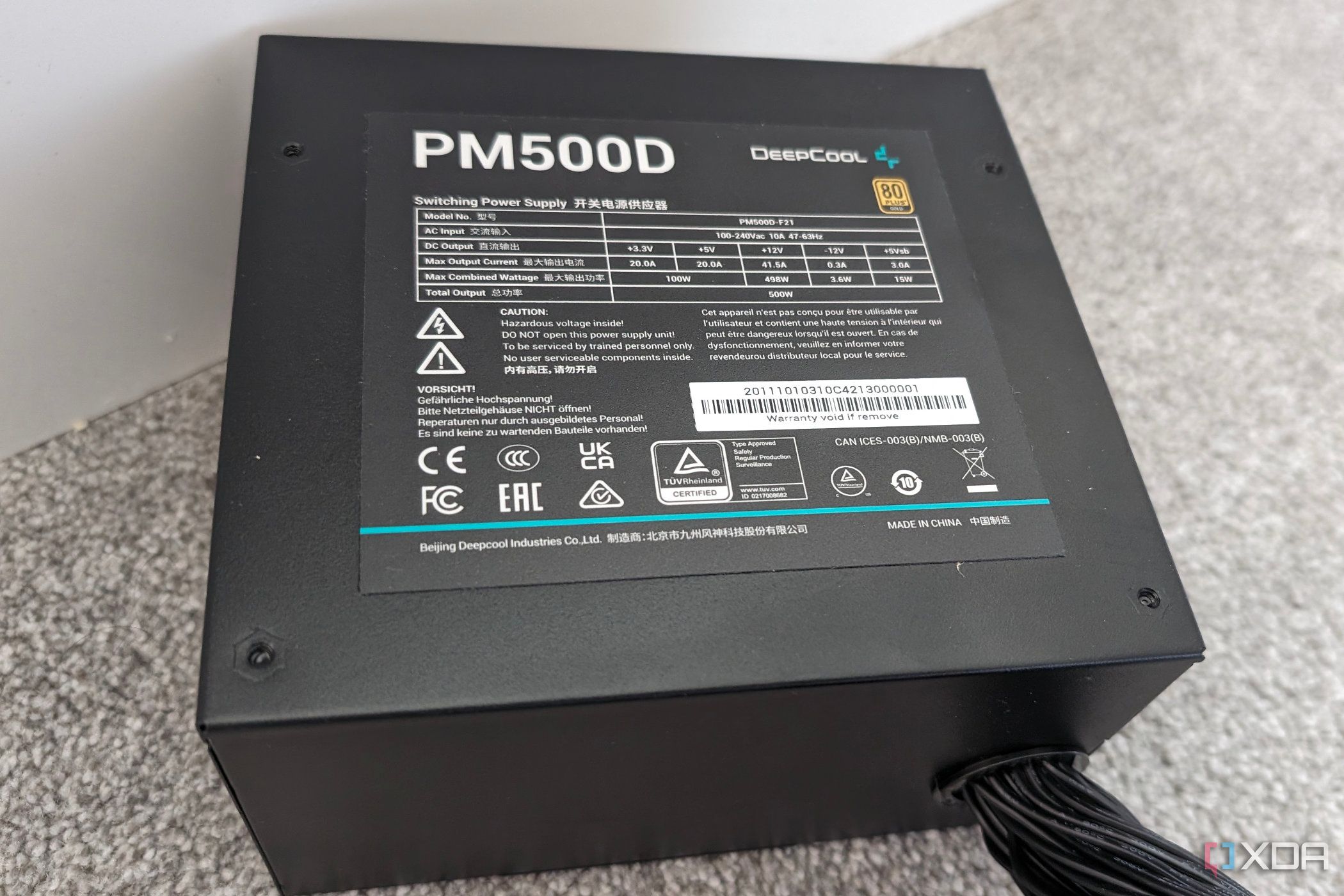 Fuente de alimentación no modular DeepCool PM500D