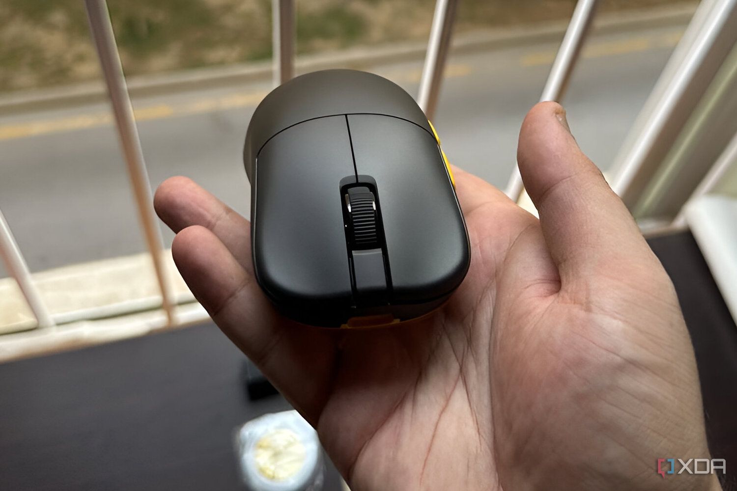 A top-view picture of the Fantech Helios II Pro Wireless gaming mouse
