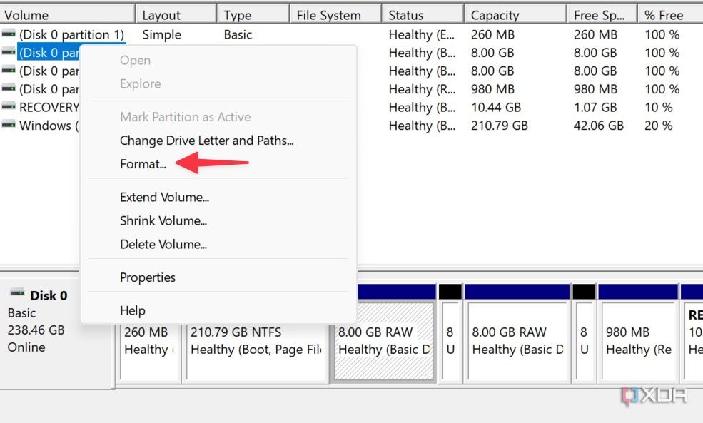 Formatear una unidad en Windows