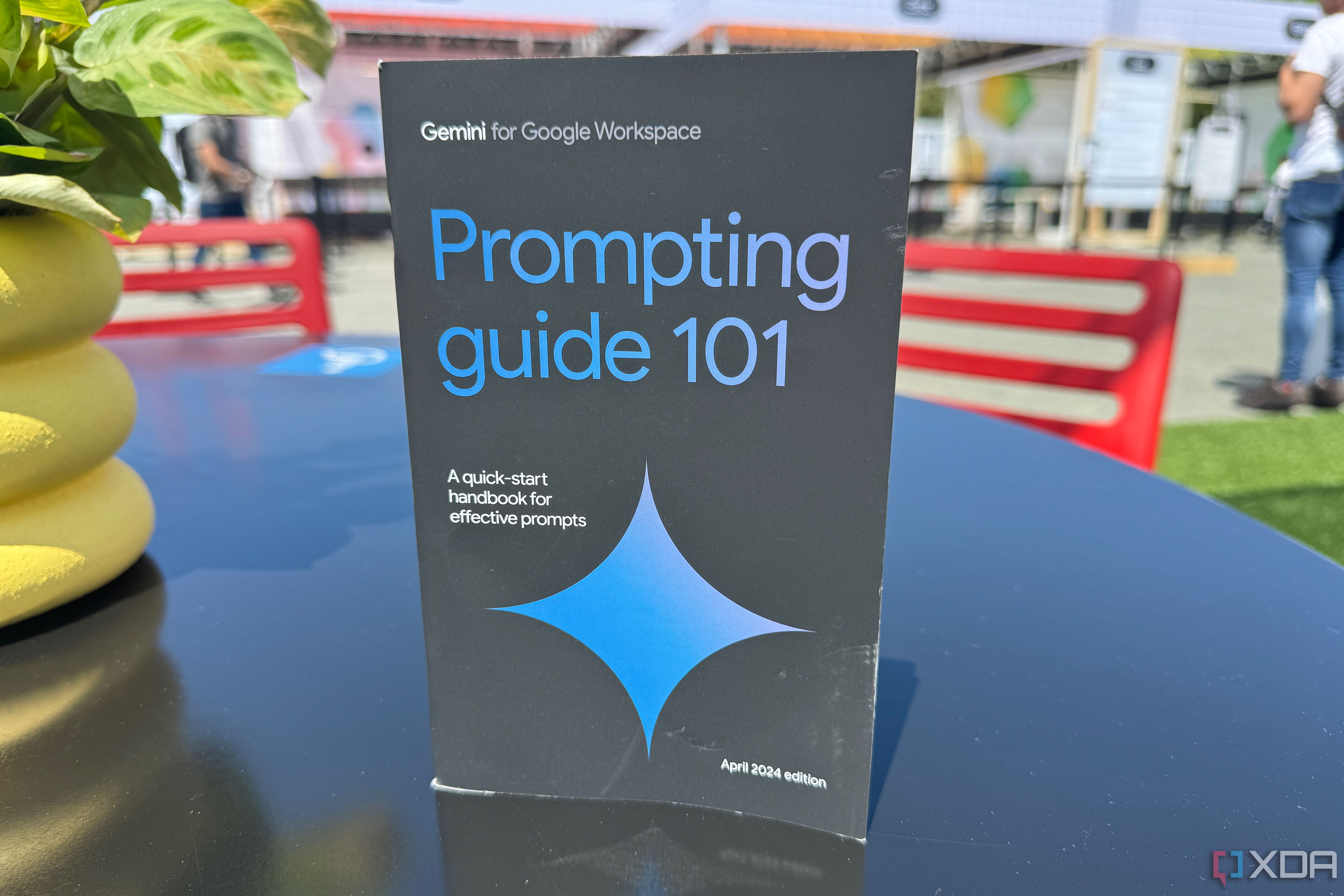 The physical Gemini prompting guide given to Google I/O guests.
