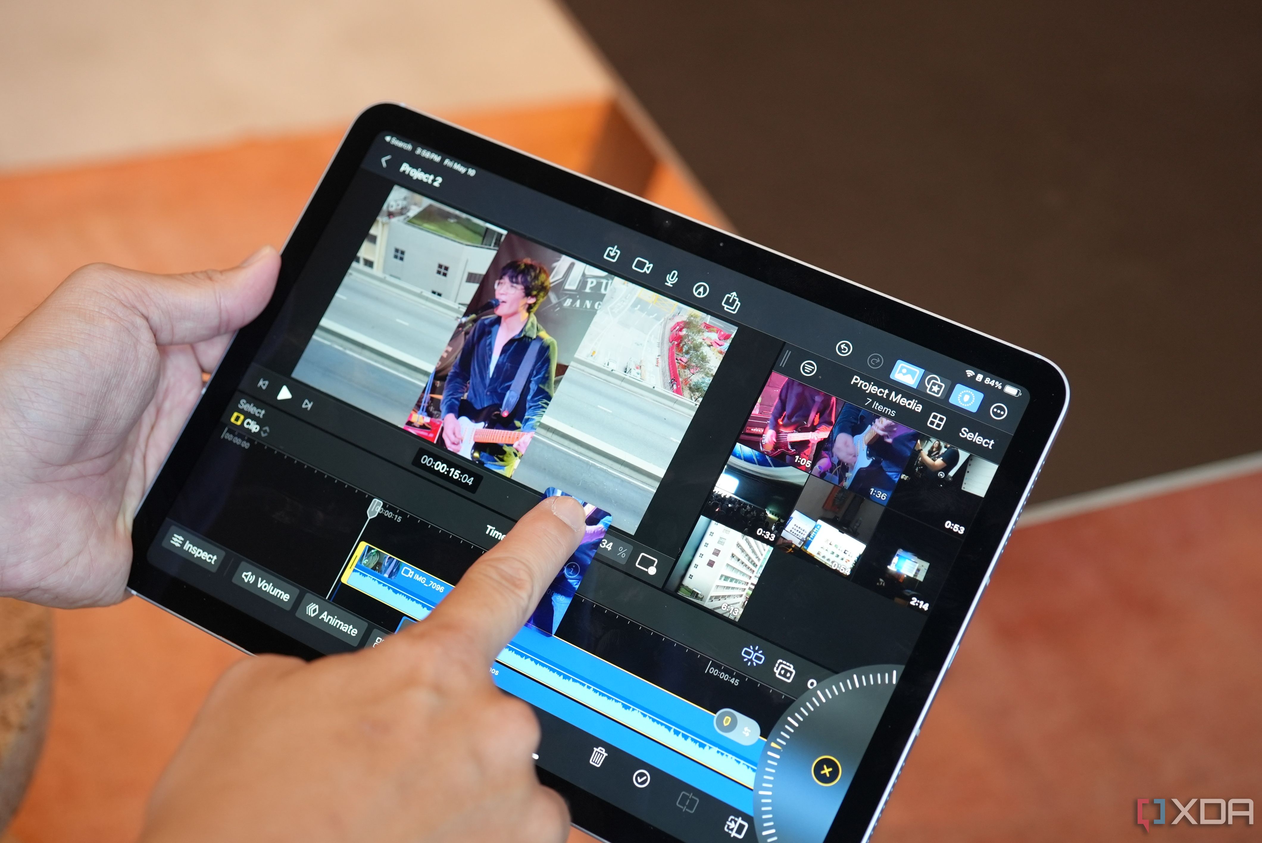 M2 iPad Air running Final Cut Pro